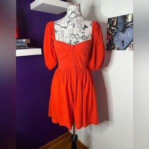 Mauve by Anthropologie Puffy Sleeve Dress